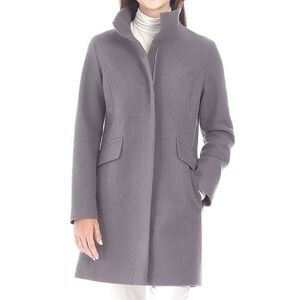 Nine West Women's Faux Wool Zip Front 34" Midweight Coat - Grey - XL - $140